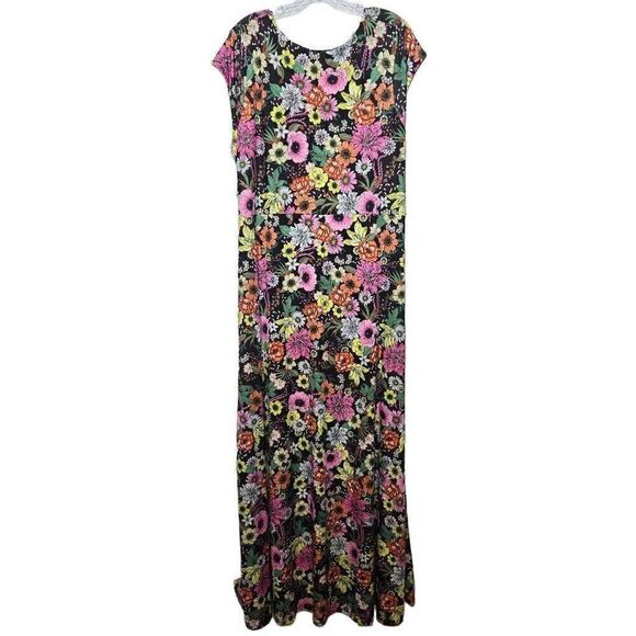 AFRM Lizette Floral Ruched Cutout Jersey Maxi Dress Size 3X/3T - Picture 8 of 11